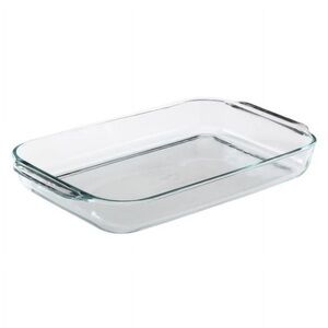 Vintage PYREX Clear Glass Baking Dish Size 13"x9"x2"